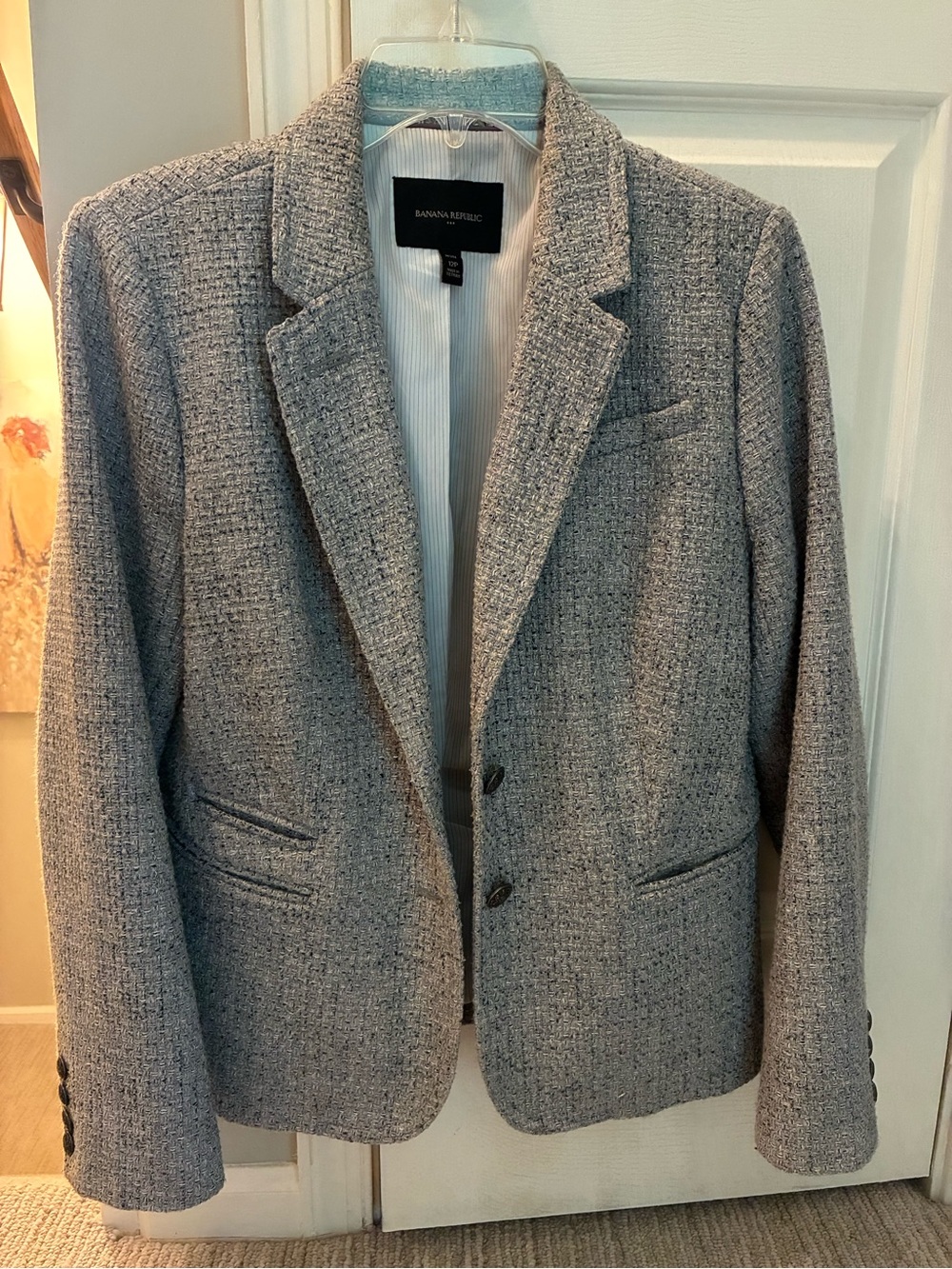 Banana Republic 12p WomeoGray Tweed Blazer